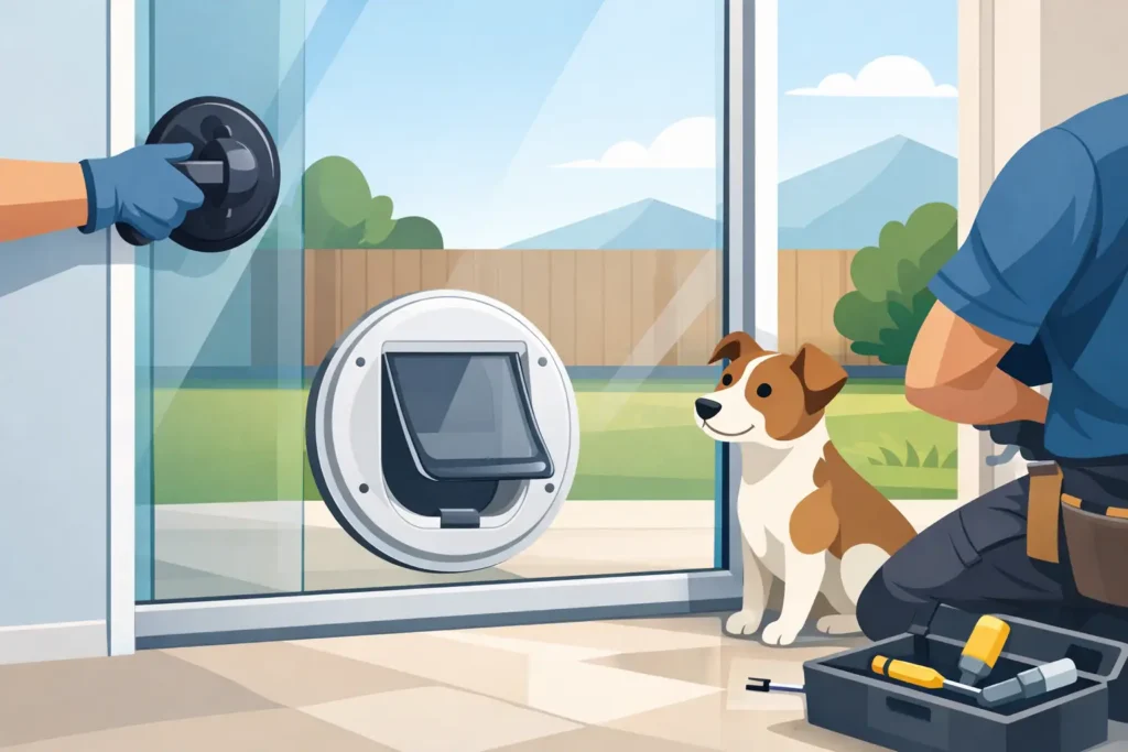 Pet Door Installation in Glass: What to Expect
