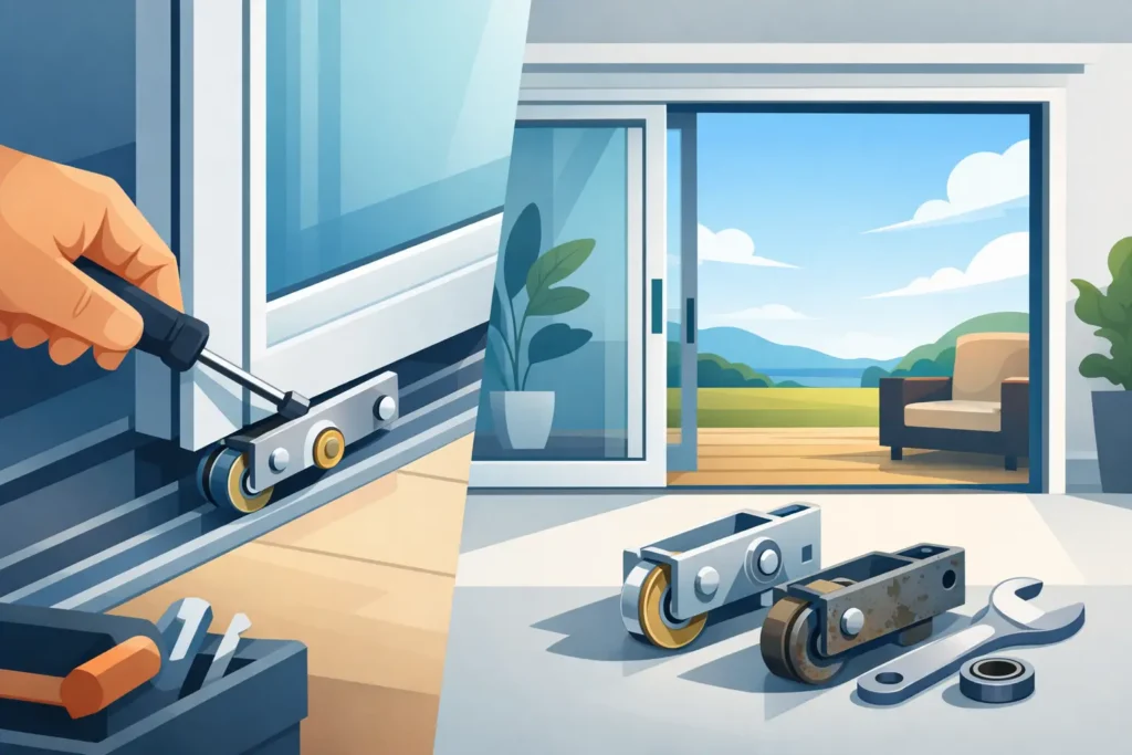 Sliding Glass Door Roller Repair That Lasts